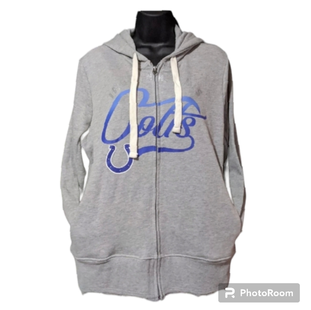 🆕 Women's SIZE XL Touch By Alyssa Milano NFL Indianapolis Colts Full Zip Hoodie